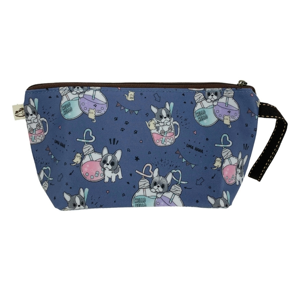 Waterproof Boba Frenchie Dumpling Cosmetic Makeup Bag